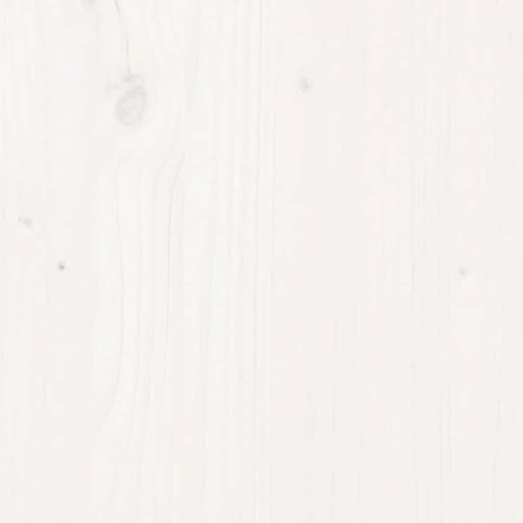 Garden Sofa 3-Seater White Solid Wood Pine